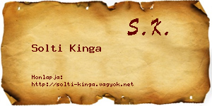Solti Kinga névjegykártya
