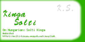 kinga solti business card